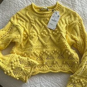 Zara NWT yellow sweater